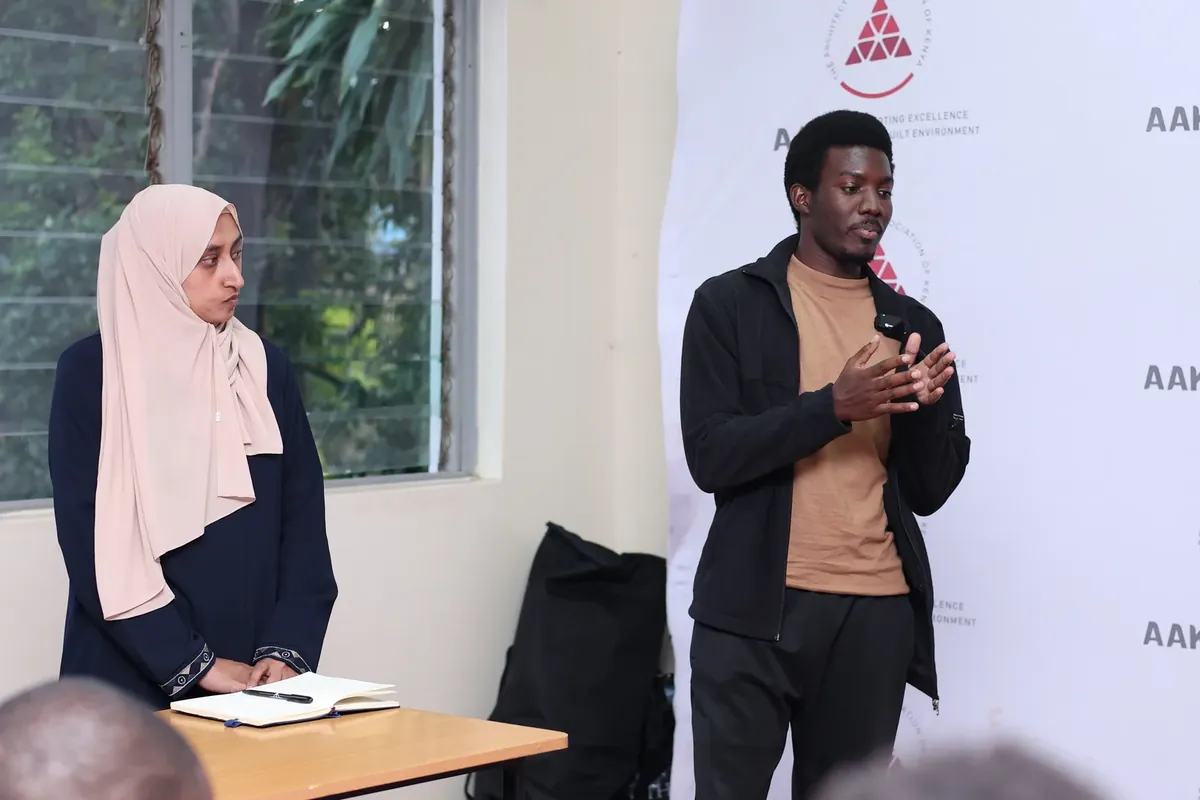 A speaker addressing participants at a Biennale conversation