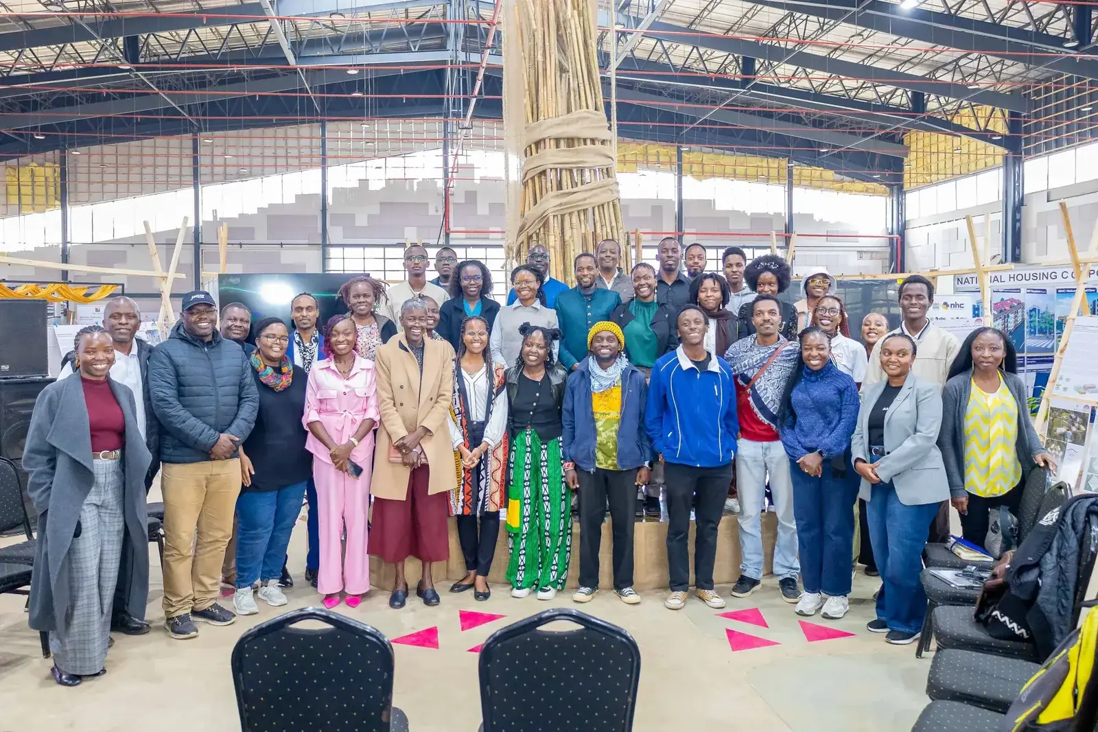 Exhibitors and AAK members at the Nairobi Biennale of Architecture & Art 2026